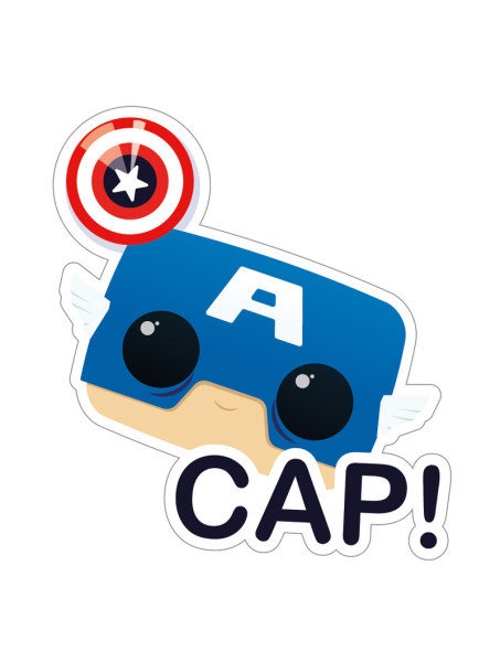 Универсальная виниловая наклейка Капитан Америка