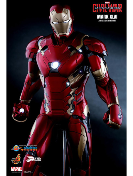 Коллекционная фигурка Железный Человек Марк 46 - Первый мститель: Противостояние от Hot Toys (Power Pose серия), Captain America: Civil War - Iron Man Mark XLVI Figure by Hot Toys Power Pose Series
