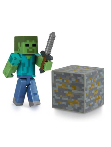 Фигурка Майнкрафт – Зомби, Minecraft – Core Zombie Action Figure Jazwares