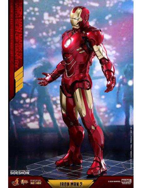Набор фигурок Железный Человек Марк 4 и кран для сбора костюма от Hot Toys